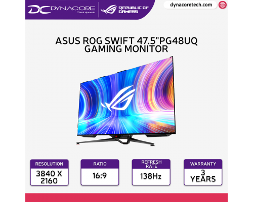 ASUS ROG SWIFT PG48UQ  47.5” 4K OLED Gaming Monitor - UHD (3840 x 2160), 138Hz, 0.1ms, G-SYNC Compatible