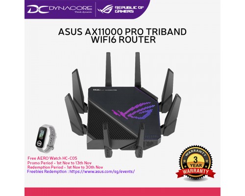 ASUS ROG Rapture GT-AX11000 Pro Tri-Band WiFi 6 Extendable AiMesh Gaming Router-4711081264361
