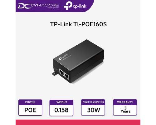 TP-Link TL-POE160S PoE+ Injector - supplies up to 30 W 6935364073084