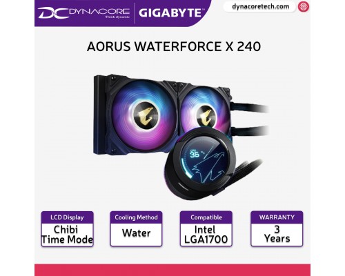 Gigabyte Aorus Waterforce X 240 All In One Liquid Cooler - 4719331552145