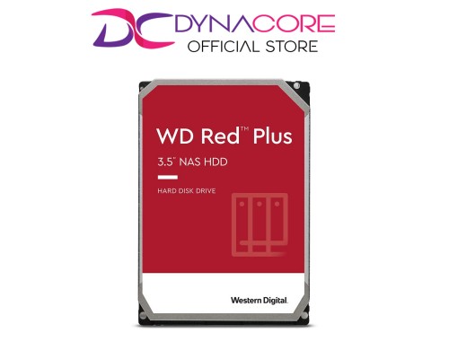 Western Digital 6TB WD Red Plus NAS Internal Hard Drive HDD - 5640 RPM, SATA 6 Gb/s, CMR, 128 MB Cache, 3.5" -WD60EFZX