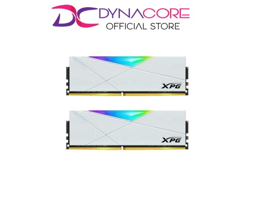 ADATA XPG SPECTRIX D50 RGB 3600MHz DDR4 32GB (2x16GB) Desktop Memory / RAM CL18-22-22 - White Heatsink - AX4U360016G18I-DW50  -4711085934475