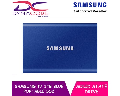 SAMSUNG T7 1TB Blue Portable SSD - 3 Years Warranty - 8806090312410