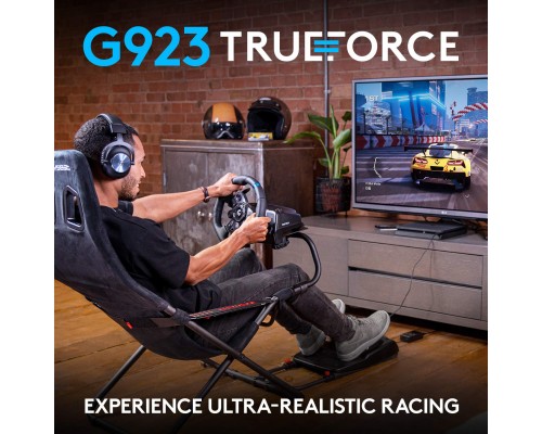 Logitech G923 Racing Wheel and Pedals for PS 5, PS4 and PC featuring TRUEFORCE up to 1000 Hz -097855146779