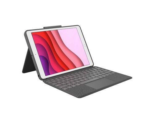 ["FREE DELIVERY"] - Logitech Combo Touch Backlit keyboard case with trackpad for iPad 7th gen 920-009726 - Graphite - 097855158628