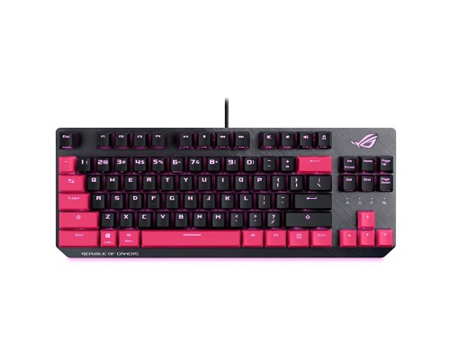 ASUS ROG Strix Scope TKL Electro Punk wired mechanical RGB gaming keyboard for FPS games, with Cherry MX switches, aluminum frame, and Aura Sync lighting -4718017661522