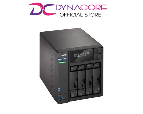 ASUSTOR AS6404T 4 Bay Network Attached Storage - (J3455) 1.5 Ghz, 8GB DDR3L MEMORY  -887372000865