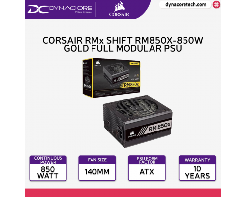 Corsair RMx RM850x SHIFT 850W 80 PLUS Gold ATX3.0 PCIe5.0 Fully Modular ATX Power Supply CP-9020252-UK-840006653820