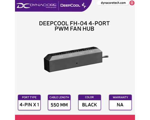 DEEPCOOL FH-04 Fan Hub Control 4PWM Fan Speed Supports Fan with 3Pin/4Pin Cooling FH-04