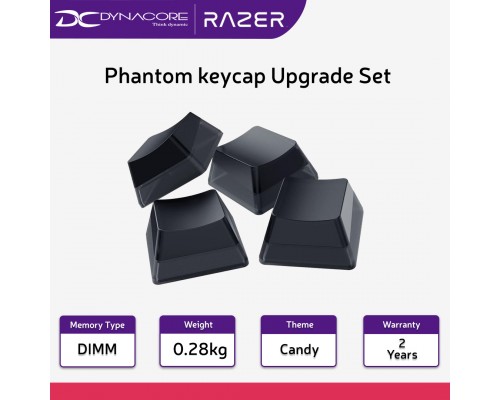 Razer Phantom Keycap Upgrade Set - Black - RC21-01740100-R3M1​, 8886419337478​