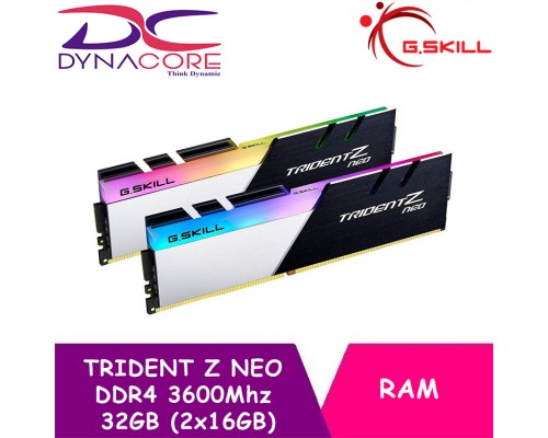 G.SKILL Trident Z Neo (For AMD Ryzen) Series 32GB (2 x 16GB) 288-Pin RGB DDR4 SDRAM DDR4 3600 (PC4 28800) Desktop Memory Model F4-3600C16D-32GTZNC    -  4713294223463