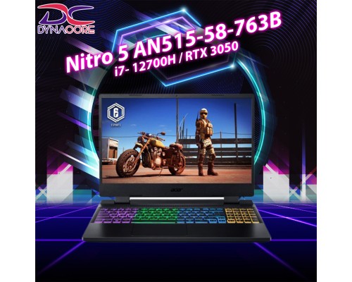 Acer Nitro 5 Gaming Laptop AN515-58-763B (i7-12700H | 16GB | 512GB| 15.6" 144Hz RGB KEYS| NVIDIA® GeForce RTX™ 3050 | WIN11 | 2YEARS WARRANTY) - NH.QFHSG.009