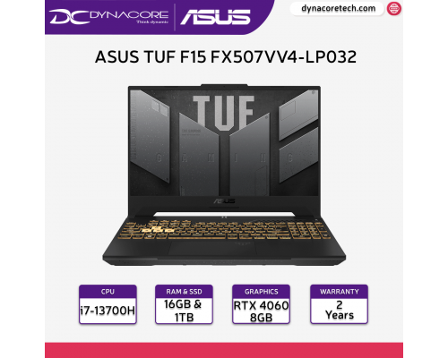 ASUS TUF F15 FX507VV4-LP032 (i7-13700H | 16GB | 1TB SSD | RTX 4060-8GB | 15.6"144Hz | WIN 11 HOME) 2YEARS WARRANTY - FX507VV4-LP032W