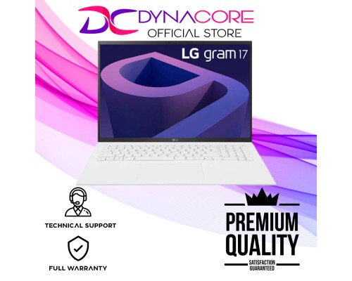 【READY-STOCK】 LG Gram 17Z90Q-G.AA74A3 WHITE (i7-1260P | 16GB | 512GB SSD | 17" WQXGA+ 16:10 IPS | Intel® Iris® Xe Graphics | WIN 11 HOME) 2YEARS WARRANTY