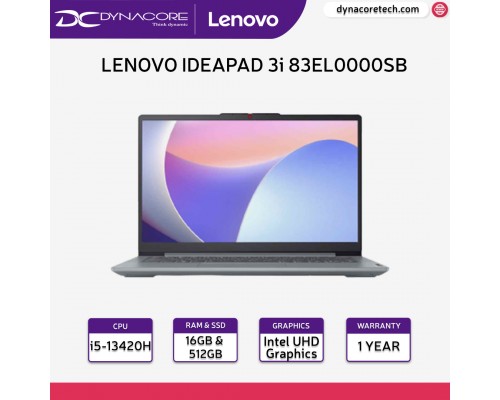 LENOVO IDEAPAD 3i 83EL0000SB (New 13th Gen i5-13420H/16GB RAM-OB/512GB M.2 NVMe SSD /INTEL/ 14" WIN 11HOME) 1YR ONSITE WARRANTY BY LENOVO - 83EL0000SB