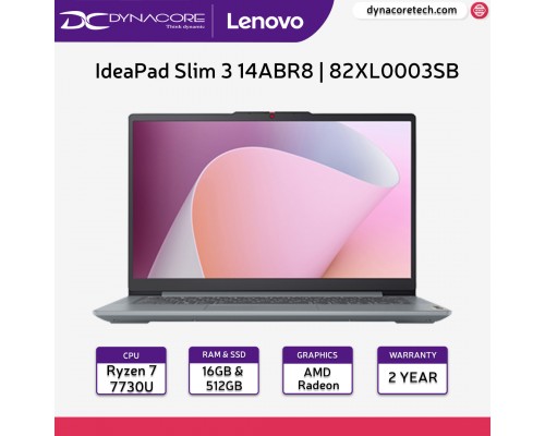 Lenovo IdeaPad Slim 3 14ABR8 | 82XL0003SB | 14" FHD | Ryzen 7 7730U | AMD Radeon Graphics | 16GB | 512GB SSD | Win11 home | 2Y Premium Care - 82XL0003SB