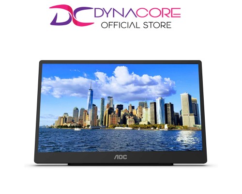 AOC 16T2 15.6" Full HD (1920 x 1080) Touch-enabled portable IPS monitor, USB-C, Micro HDMI, Built-in battery, Speaker - AOC16T2