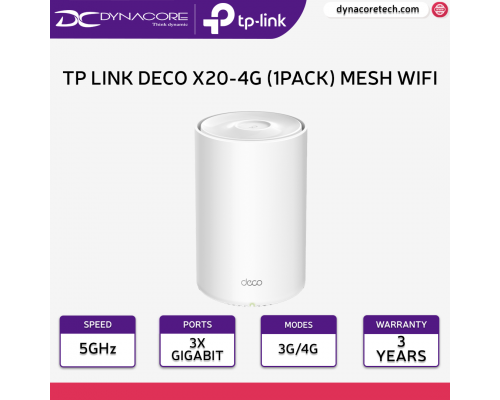 TP-Link Deco X20-4G 4G+ AX1800 4G LTE Modem Direct Sim Card WiFi 6 Mesh Router-6935364006709