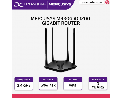 MERCUSYS MR30G AC1200 MU-MIMO Wireless Dual Band Gigabit WiFi Router-6957939000615
