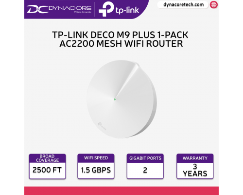["FREE DELIVERY"] - TP-Link Deco M9 Plus 1-PACK AC2200 Smart Home IOT Tri-band Mesh WIFI Router / Single Pack -6935364081546