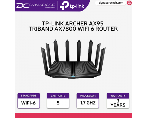 TP-Link ARCHER AX95 AX7800 Tri-Band 8-Stream Wi-Fi 6 Router-4897098686348
