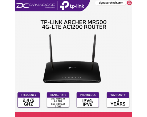 TP-Link ARCHER MR500 4G+ Cat6 AC1200 Wireless Dual Band Gigabit Sim Card Router-4897098682845