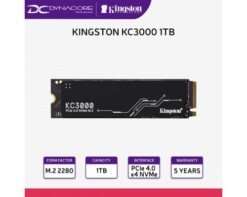 KINGSTON KC3000 1TB 7,000MB/s High-Performance PCIe 4.0 NVMe M.2 SSD - 740617324433