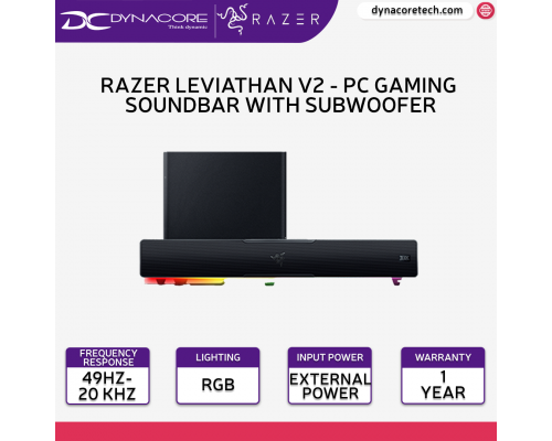 Razer Leviathan V2 - PC Gaming Soundbar with Subwoofer (THX® Spatial Audio/Compact Desktop Form Factor) - 8886419379041