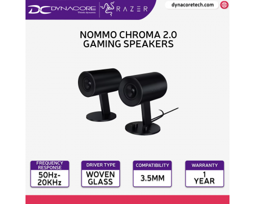 Razer Nommo Chroma 2.0 Gaming Speakers, Black - RZ05-02460100-R3W1