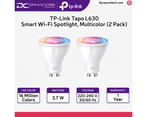 TP-Link Tapo L630 Smart Wi-Fi Spotlight Multicolor Bulb - 2-Pack - 4897098685693