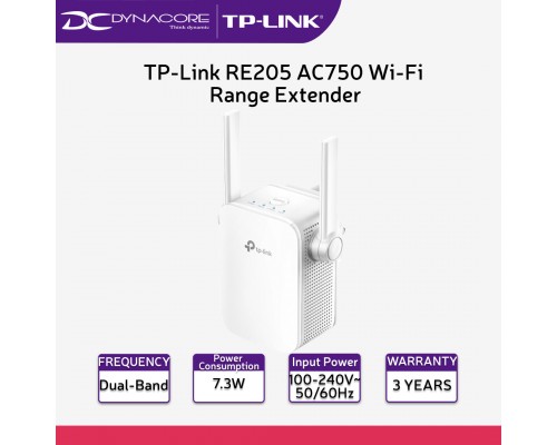 ["FREE DELIVERY"] - TP-Link RE205 AC750 Wi-Fi Range Extender - 6935364080983