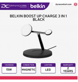 Belkin WIZ017myBK BoostCharge Pro 3-in-1 Wireless Charger with Official MagSafe Charging 15W | WIZ017my