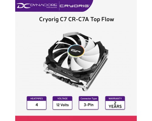 Cryorig C7 CR-C7A Top Flow CPU Heatsink 47mm Cooler for SFF Mini ITX - 4719692700216