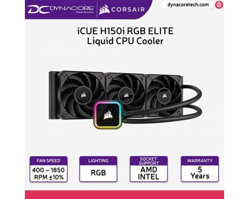 CORSAIR iCUE H150i RGB ELITE Liquid CPU Cooler CW-9060060-WW - 840006648123