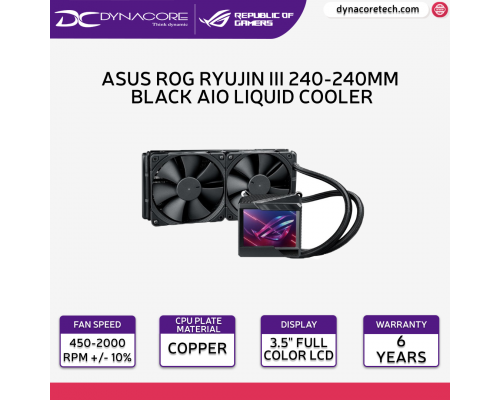 ASUS ROG Ryujin III 240 240mm Performance AIO CPU Liquid Cooler with OLED Display-4711387048153