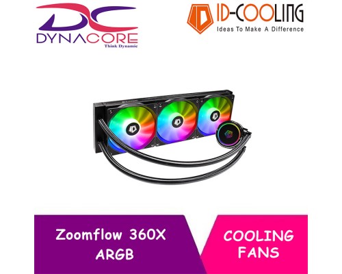 ID-Cooling Zoomflow 360X ARGB AIO CPU Liquid Cooler / ZOOMFLOW 360 X - Black - 6931393302416