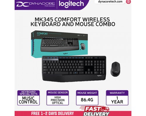 ["FREE DELIVERY"] - Logitech MK345 Wireless Keyboard and Mouse Combo 920-006491 - 1Year Warranty - 097855107886