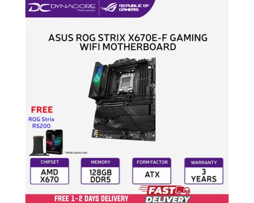 ["FREE DELIVERY"] - ASUS ROG STRIX X670E-F GAMING WIFI 6E AMD ATX Gaming Motherboard - 4711081891154