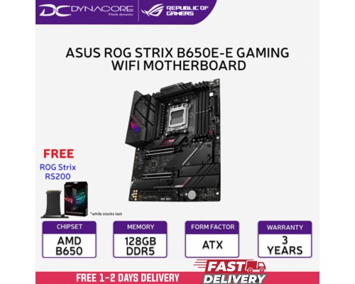 ["FREE DELIVERY"] - ASUS ROG STRIX B650E-E GAMING WiFi AM5 Ryzen ATX gaming motherboard - 4711081906216