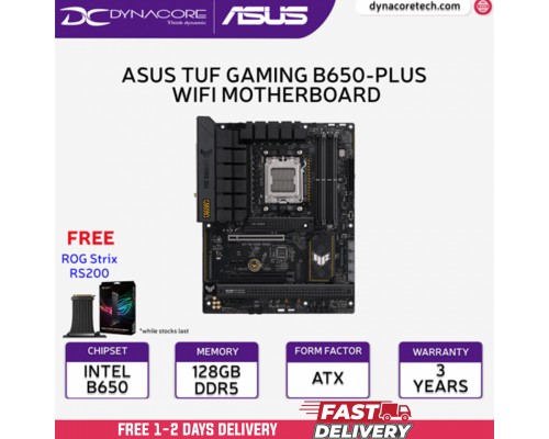 ["FREE DELIVERY"] - ASUS TUF GAMING B650-PLUS WIFI Socket AM5 Ryzen 7000 ATX gaming motherboard - 4711081912668