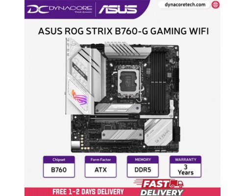 ["FREE DELIVERY"] - ASUS ROG STRIX B760-G GAMING WIFI DDR5 LGA 1700 ATX Motherboard - 4711387120019