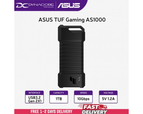 ["FREE DELIVERY"] -  ASUS TUF GAMING AS1000 BLACK 1TB TYPE-C PORTABLE SSD - 4711387197134