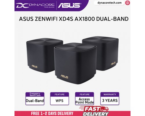 ["FREE DELIVERY"] - Asus ZenWiFi AX Mini (XD4) AX1800 WiFi6 3 Pack   - 4718017629508