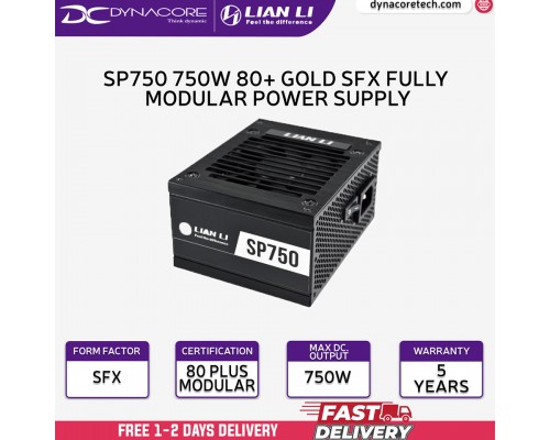 ["FREE DELIVERY"] - Lian-Li SP750W SFX Modular 80 Plus Gold Power Supply - 4718466011220