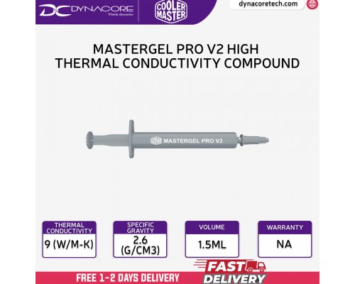 ["FREE DELIVERY"] - Cooler Master MasterGel Pro V2 1.5ml High Thermal Conductivity Compound  - 4719512096901