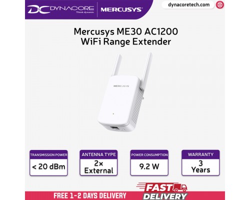 ["FREE DELIVERY"] - Mercusys ME30 AC1200 WiFi Range Extender( Powerd By Tp-Link ) - 6957939000585