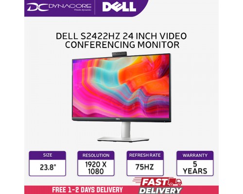 ["FREE DELIVERY"] - Dell S2422HZ 24 Inch Video Conferencing Monitor with 5MP Pop-Up Camera and Built in Speaker -DELLS2422HZ