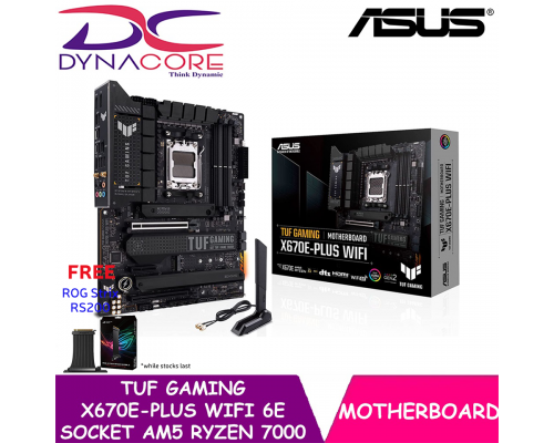 ["FREE DELIVERY"] - ASUS TUF GAMING X670E-PLUS WIFI 6E Socket AM5 Ryzen 7000 ATX Gaming Motherboard - 4711081905745