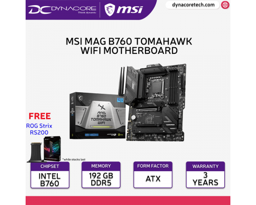 ["FREE DELIVERY"] - MSI MAG B760 TOMAHAWK WIFI D5 LGA 1700 Mini ATX Motherboard - 4711377034210