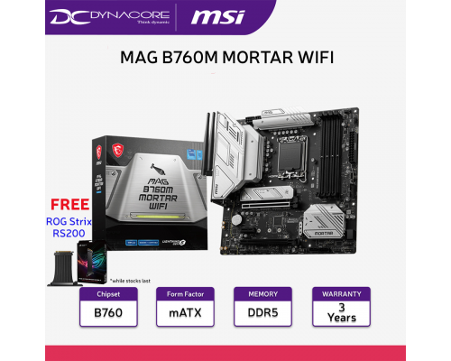 MSI MAG B760M MORTAR WIFI DDR5 D5 LGA1700 mATX Micro ATX Motherboard - 4711377035743